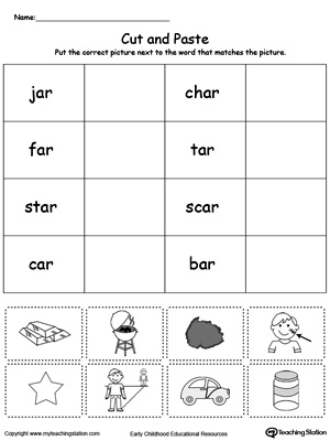 AR Word Family Match Picture with Word | MyTeachingStation.com