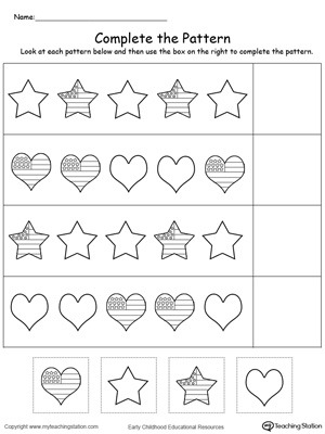 Patriotic Complete the Pattern