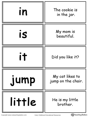 dolch sight word flashcards