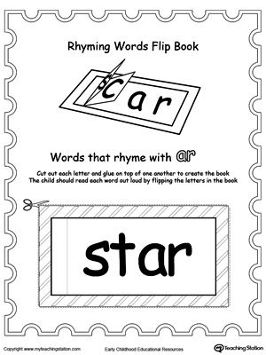 Printable Rhyming Words Flip Book AR