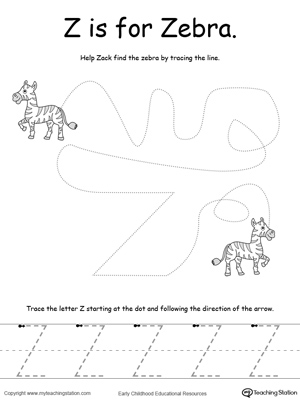 The Letter Z is for Zebra | MyTeachingStation.com