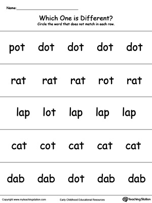 OT Word Family Workbook for Preschool | MyTeachingStation.com