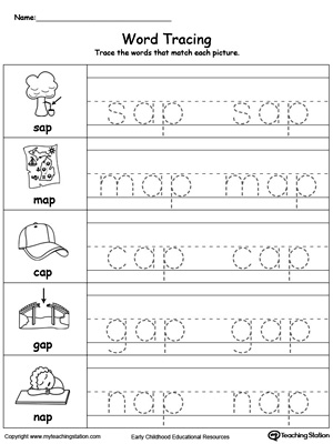 AP Word Family Workbook for Preschool | MyTeachingStation.com