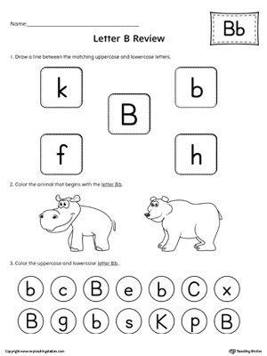Letter B Review Worksheet | MyTeachingStation.com