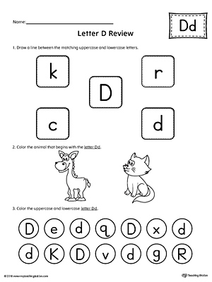 Letter D Do-A-Dot Worksheet | MyTeachingStation.com