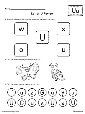 All About Letter U worksheet is a perfect activity for students to review the letter of the week.