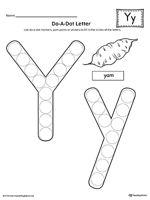 Letter Y Do-A-Dot Worksheet