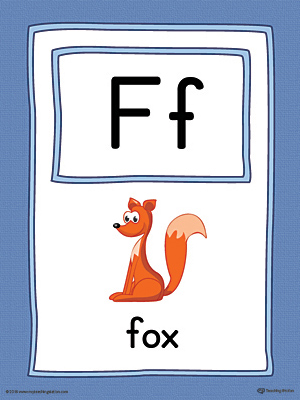 The Letter F Large Alphabet Picture Card in Color is perfect for helping students practice recognizing the letter F, and it