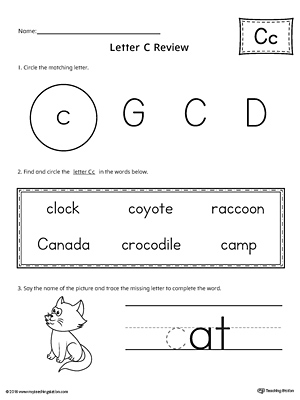Letter C Tracing and Writing Letter Tiles | MyTeachingStation.com