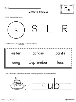 Learning the Letter S can be easy and simple with the right tools. Download this action pack worksheet and help your student learn all about the letter S.