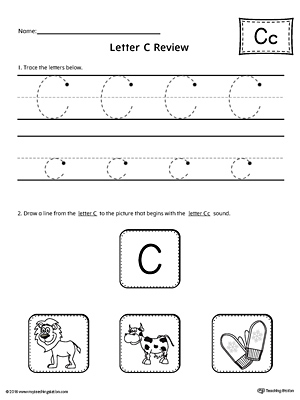 Letter C Pattern Maze Worksheet | MyTeachingStation.com