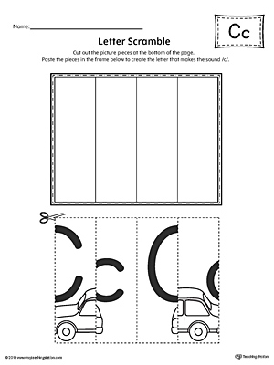 Letter C Pattern Maze Worksheet | MyTeachingStation.com
