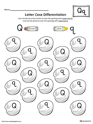 Letter Q Puzzle Printable | MyTeachingStation.com