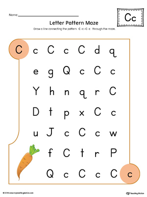 Letter C Scramble Worksheet (Color) | MyTeachingStation.com