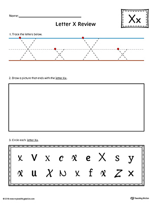 Use the Letter X Practice Worksheet to help your student identify and trace the letter X along with recognizing it