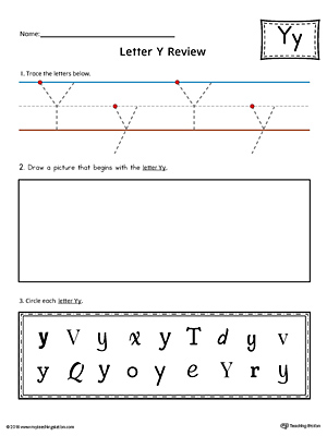 Letter Y Words and Pictures Printable Cards: Yak, Yogurt, Yoga, Yarn