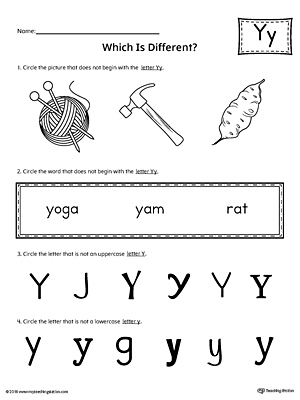 Letter Y Tracing and Writing Letter Tiles | MyTeachingStation.com