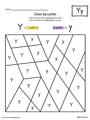 Learning the Letter Y Worksheet | MyTeachingStation.com