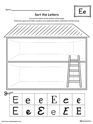 Uppercase and Lowercase Letter E Printable Writing Mat