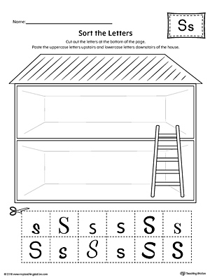 Sort the Uppercase and Lowercase Letter S Worksheet