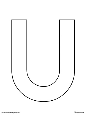 Uppercase Letter U Template Printable