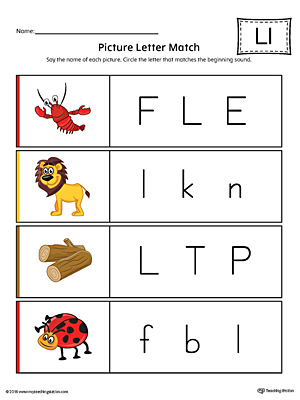 Letter M Words and Pictures Printable Cards: Mailbox, Mug, Mushroom