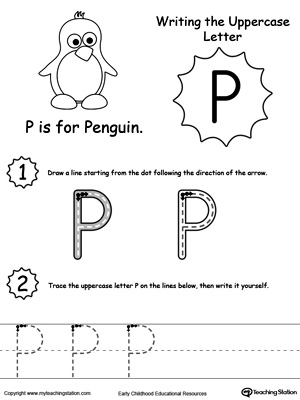 Writing Lowercase Letter P | MyTeachingStation.com