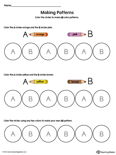 Preschool pattern worksheets are a great way for preschoolers to learn the concept of patterns.