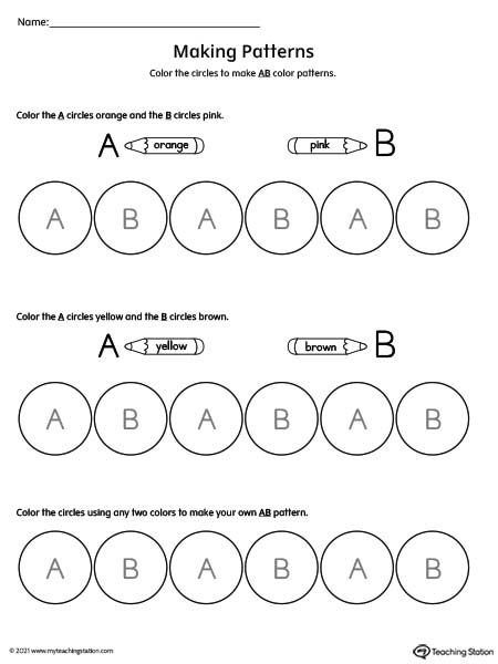 Preschool pattern worksheets are a great way for preschoolers to learn the concept of patterns.